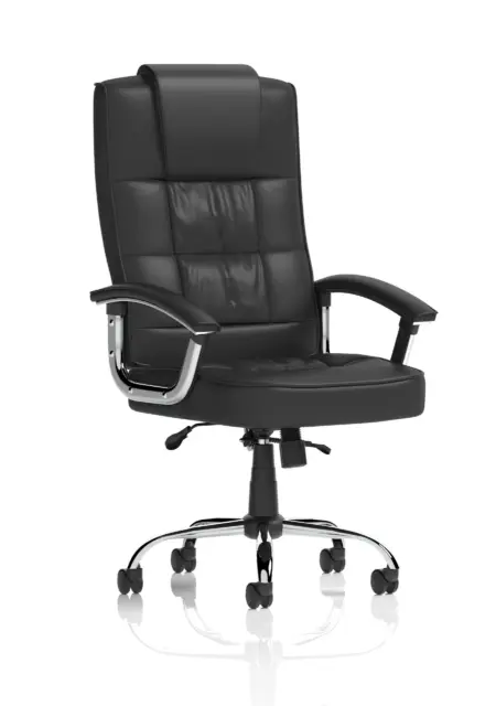 Moore Deluxe High Back Black Executive Office Chair with Arms